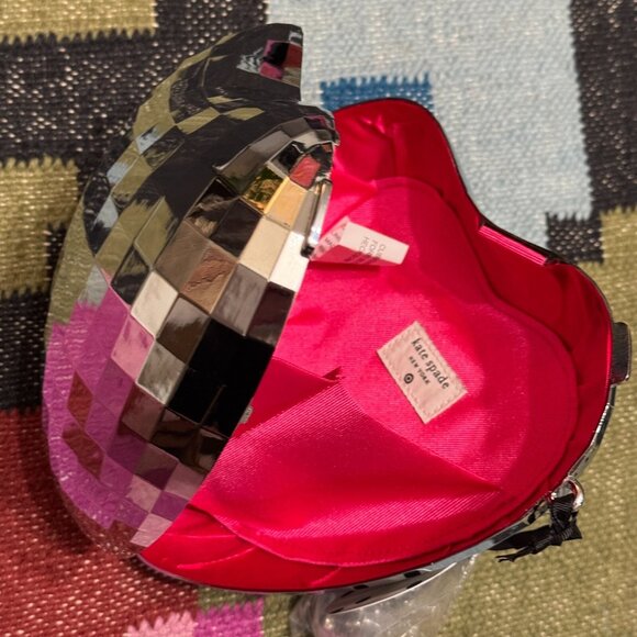 Disco Heart -Shape Crossbody/Shoulder Bag - kate spade new york x Target, Silver - Picture 8 of 11